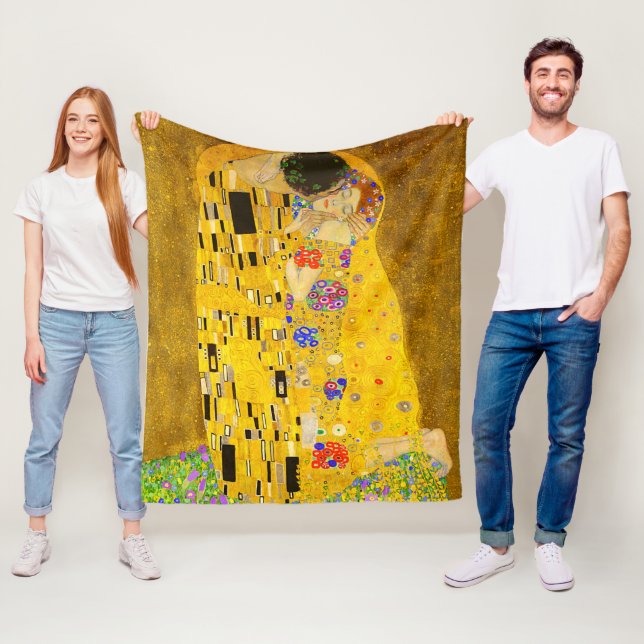 Cobertor De Velo Gustav Klimt é o famoso quadro Beijo (In Situ)