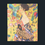 Cobertor De Velo Gustav Klimt Lady with Fan vintage art nouveau<br><div class="desc">Gustav Klimt Lady with Fan vintage art nouveau</div>
