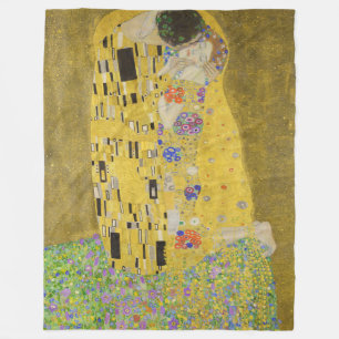 Cobertor De Velo Gustav Klimt - O Beijo