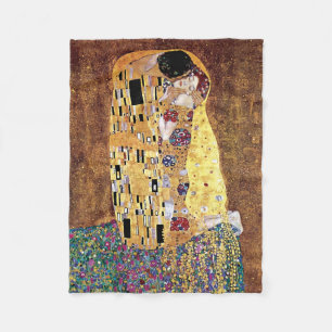 Cobertor De Velo Gustav Klimt - O Beijo - Arte Nova Antiga