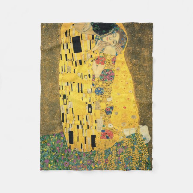 Cobertor De Velo GUSTAV KLIMT - O beijo de 1907 (Frente)