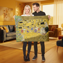 Cobertor De Velo Gustav Klimt Personalizado A Mensagem Do Amor Beij
