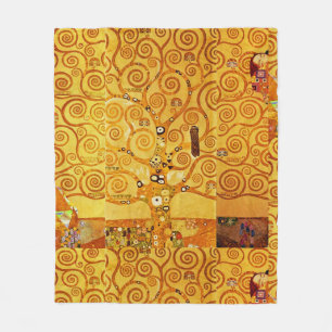 Cobertor De Velo Gustav Klimt Tree of Life: Art Nouveau Symbolista