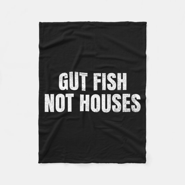 Cobertor De Velo Gut Fish, Not Houses Coastal Conservation  (Frente)