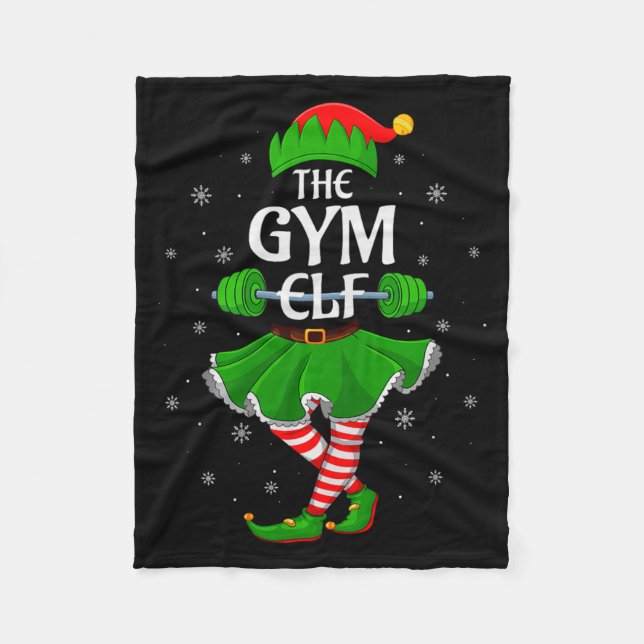 Cobertor De Velo Gym Elf Christmas Family Workout Girls Women Elf S (Frente)