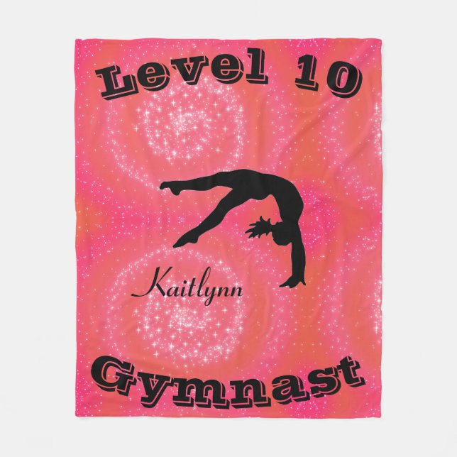 Cobertor De Velo Gymnast Level Fleece Blanket com o respectivo níve (Frente)