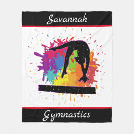 Cobertor De Velo Gymnastics Balance Beam Paint Splatter