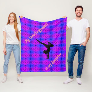 Cobertor De Velo Gymnastics Girls Fleece Blanket do Pai
