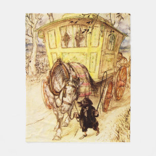 Cobertor De Velo Gypsy Wagon - Ouro tarde de Arthur Rackham