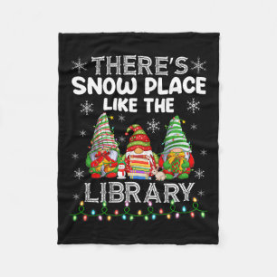 Cobertor De Velo Há um lugar de neve como a Biblioteca Chri
