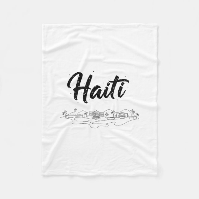 Cobertor De Velo Haiti Skyline Travel Vacation Outfits  (Frente)