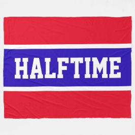 Cobertor De Velo HALFTIME Bright Sporty Red White Stripes Azul
