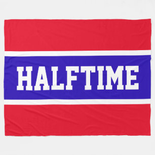 Cobertor De Velo HALFTIME Bright Sporty Red White Stripes Azul