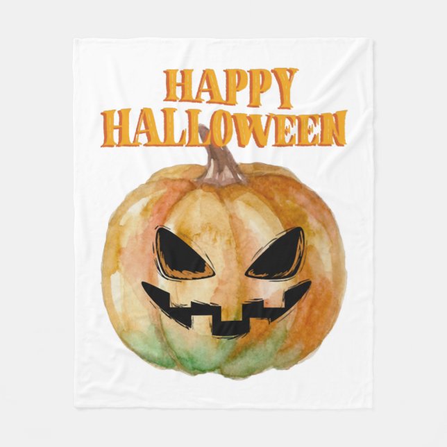 Cobertor De Velo Halloween - Abóbora (Frente)