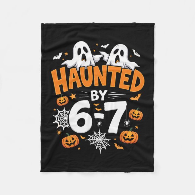 Cobertor De Velo Halloween Assombrado 67 Seis Sete Meme 1 (20)  (Frente)