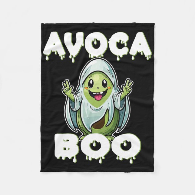 Cobertor De Velo Halloween Avocado Pun Ghost Costume Funny Veggie A (Frente)