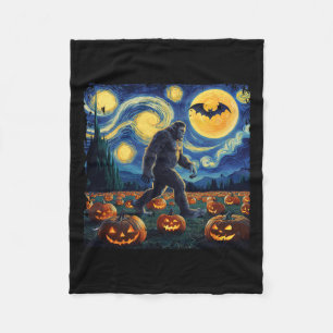 Cobertor De Velo Halloween Bigfoot Starry Night Van Gogh