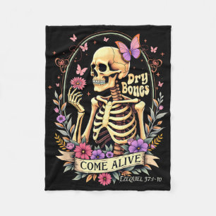 Cobertor De Velo Halloween Bones Secos Vêm Dançando Vivo Skeleton C