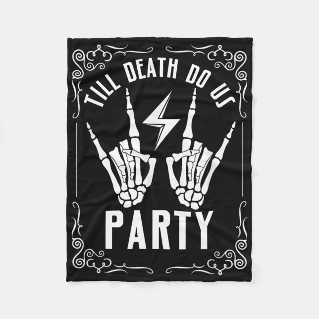 Cobertor De Velo Halloween Chelorette Till Death Do Us Party Skelet (Frente)
