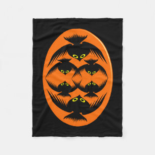 Cobertor De Velo Halloween Crows Fleece Blanket