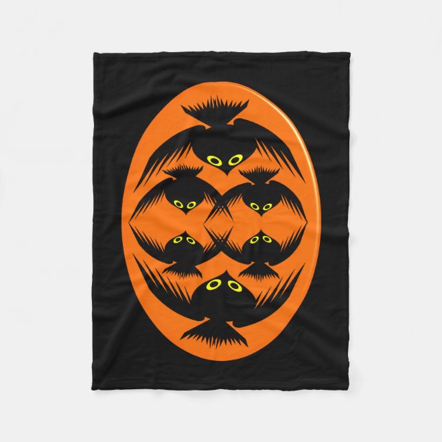 Cobertor De Velo Halloween Crows Fleece Blanket (Frente)