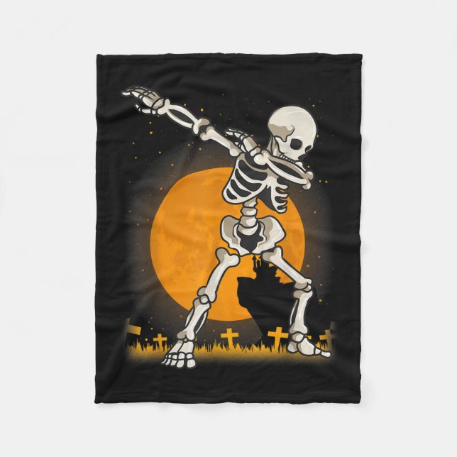 Cobertor De Velo Halloween Dabbing Skeleton Costume (Frente)