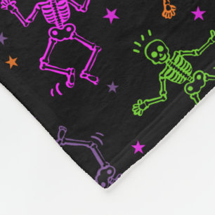 Cobertor De Velo Halloween Dancing Skeletons