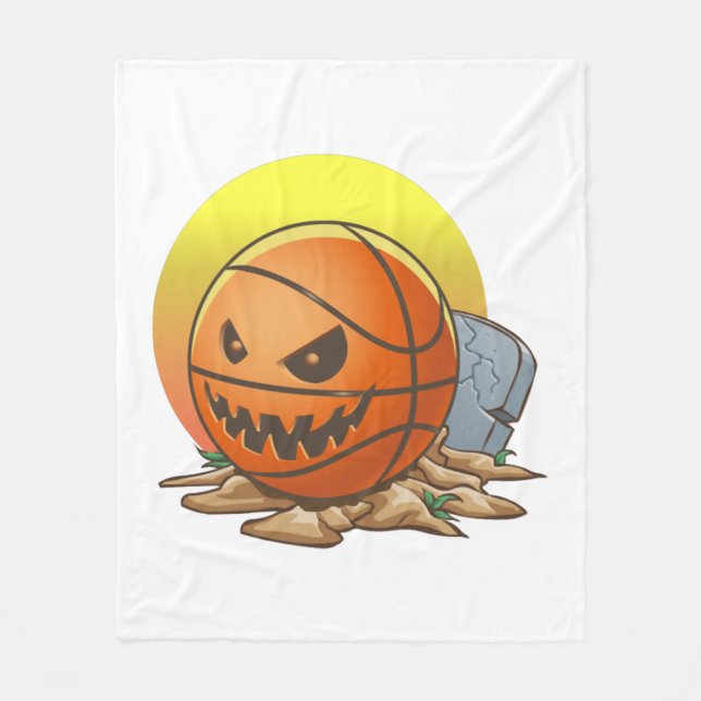 Cobertor De Velo Halloween de basquete (Frente)