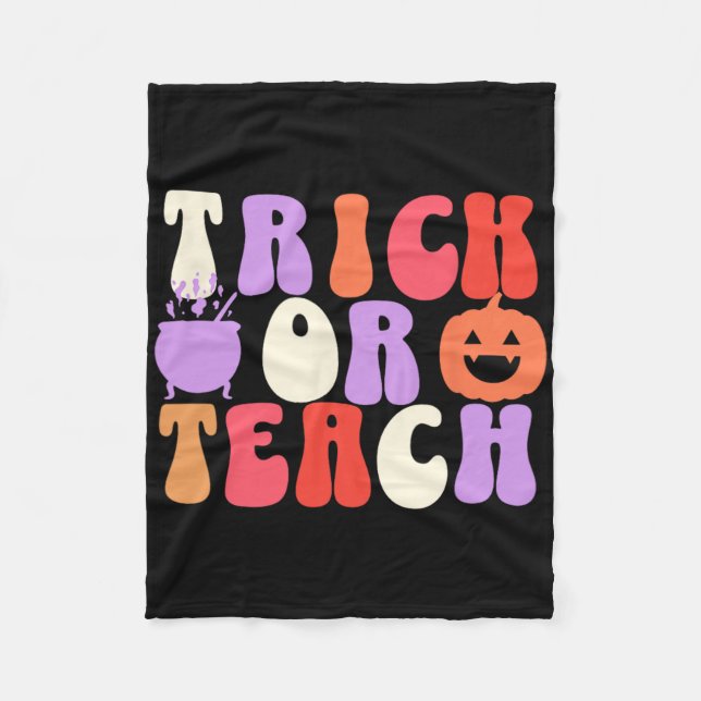 Cobertor De Velo Halloween De Professores De Ensino De Capuchos (Frente)