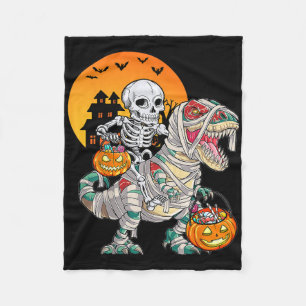 Cobertor De Velo Halloween Dinossaur T Rex Skeleton Garotos Assusta