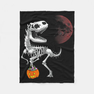 Cobertor De Velo Halloween Dinossaur T Rex Skeleton Garotos Assusta