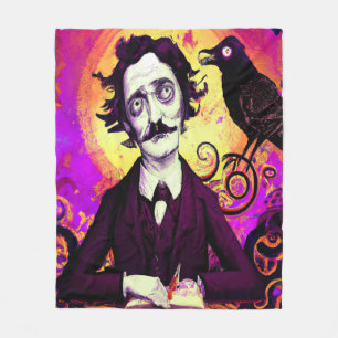 Cobertor De Velo Halloween, Edgar Allen Poe, Raven, Nunca Mais