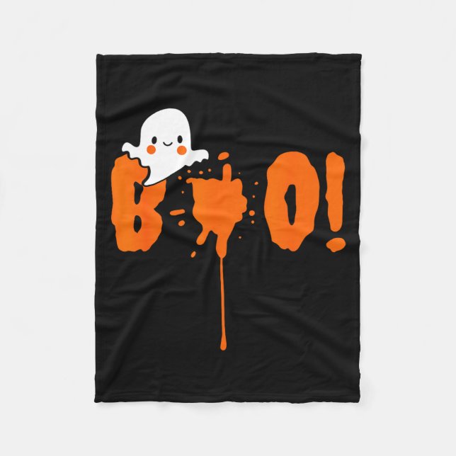 Cobertor De Velo Halloween Funny Cute Ghost Boo! Design Gift  (Frente)
