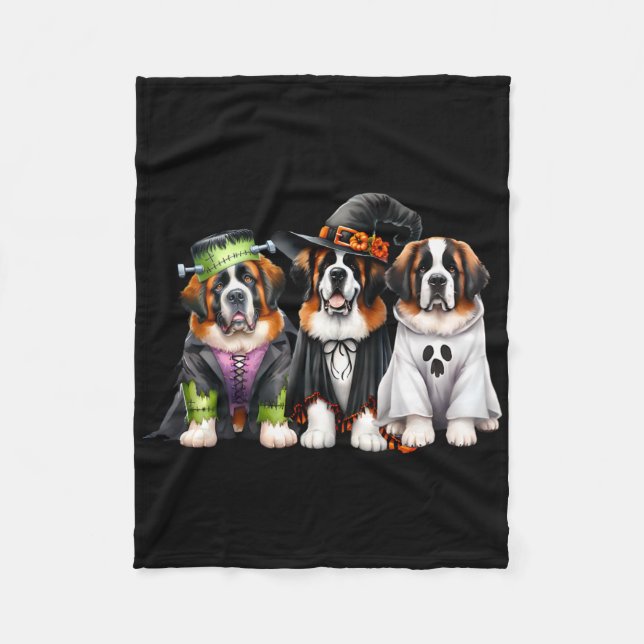Cobertor De Velo Halloween Ghost Costume Witume Dog Santo Bernard R (Frente)