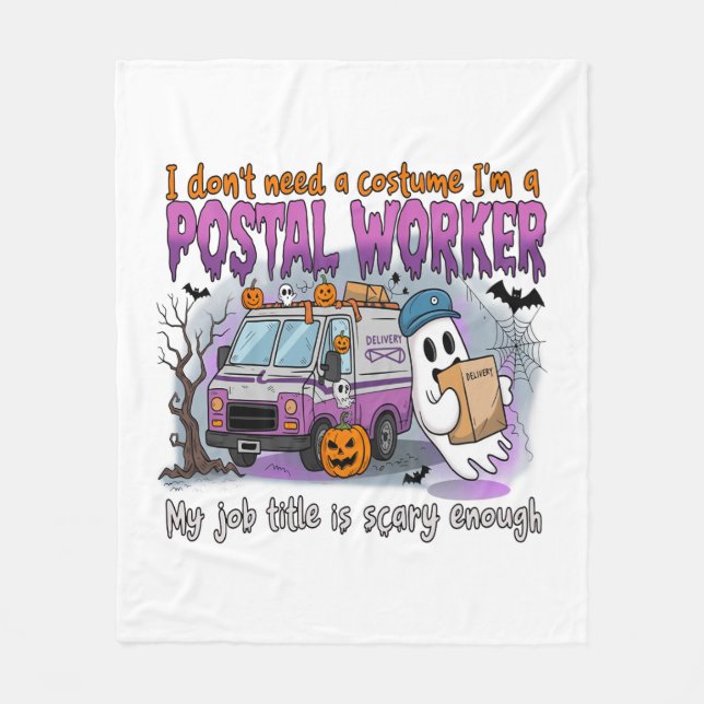 Cobertor De Velo Halloween Ghost, Empregado Postal (Frente)