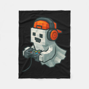 Cobertor De Velo Halloween Ghost Gamer Encantado Vídeo de Pixel