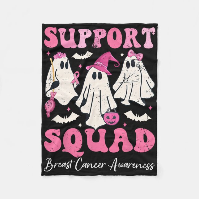 Cobertor De Velo Halloween Ghost Pink Witat Support Squad Breas (Frente)