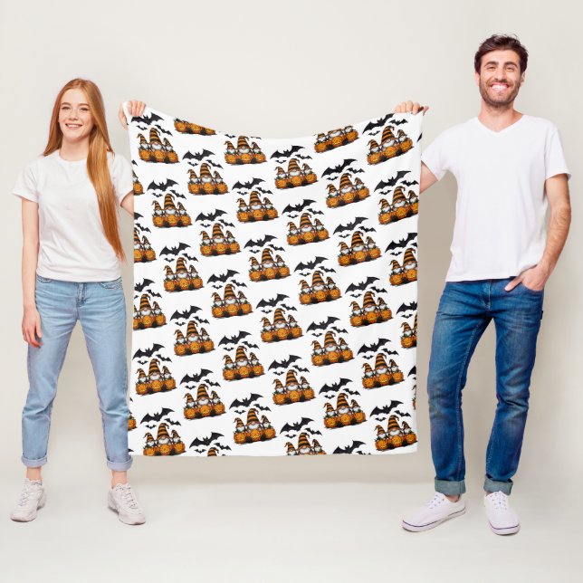 Cobertor De Velo Halloween Gnome Fleece Blanket (In Situ)