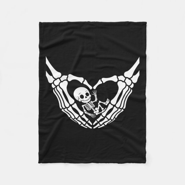 Cobertor De Velo Halloween Grávida Bebê Esqueleto Estranho Nova Est (Frente)