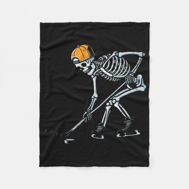Cobertor De Velo Halloween Ice Hockey Skeleton Costume Boys Kids Yo (Frente)