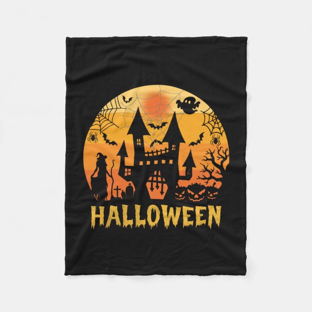 Cobertor De Velo Halloween Melhor Aniversário de Halloween (Frente)