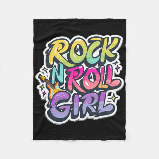 Cobertor De Velo Halloween Rock N Roll Girl Retro Costume Grafite