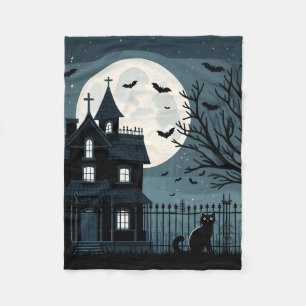 Cobertor De Velo Halloween Shadow Cat Blanket