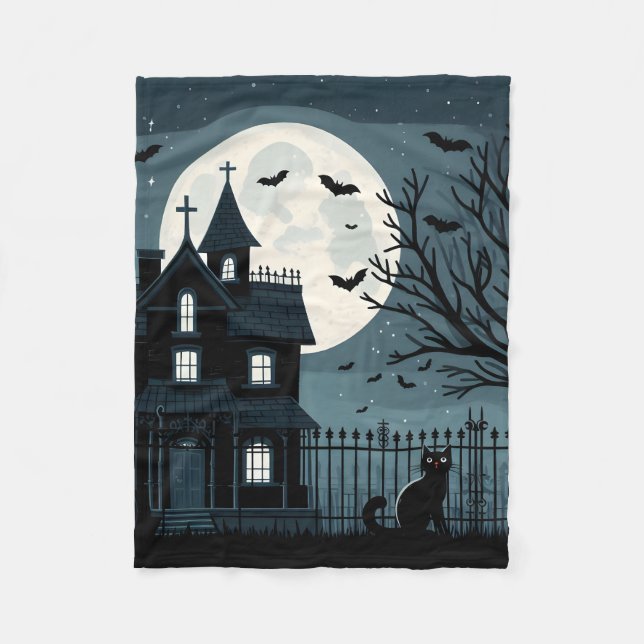 Cobertor De Velo Halloween Shadow Cat Blanket (Frente)