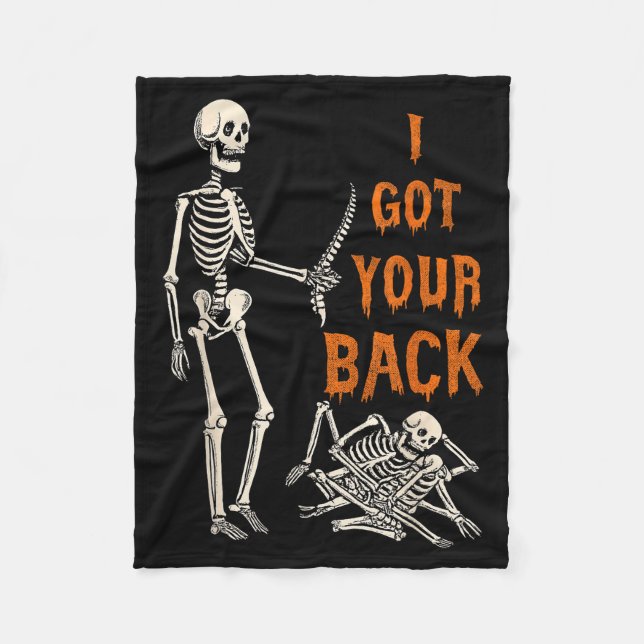 Cobertor De Velo Halloween Skeletons Ive Got Your Back Costume Men  (Frente)