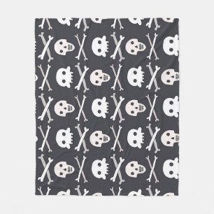 Cobertor De Velo Halloween Skull Colorful Patterno