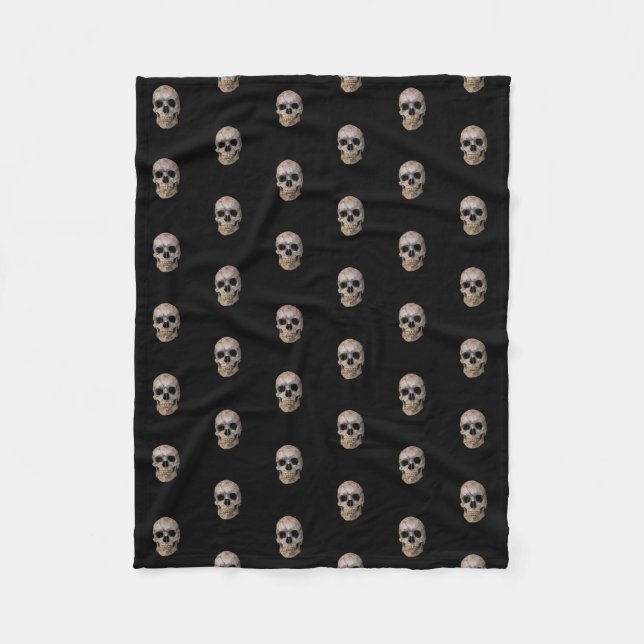 Cobertor De Velo Halloween Skull Fleece Blanket (Frente)
