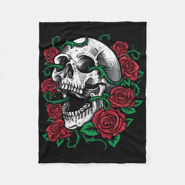 Cobertor De Velo Halloween Skull Rosa Skeleton Idet (Frente)