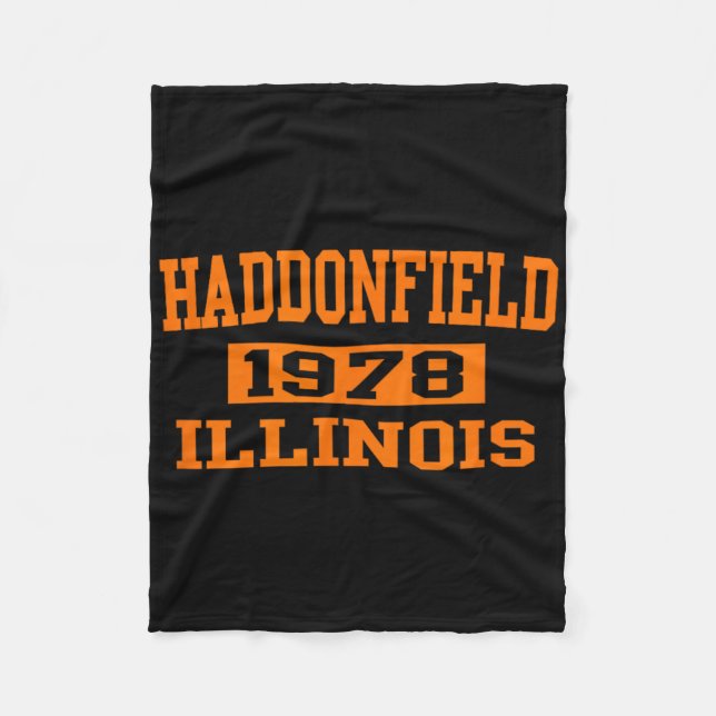 Cobertor De Velo Halloween Spooky Scary Haddonfield Illinois Hallow (Frente)