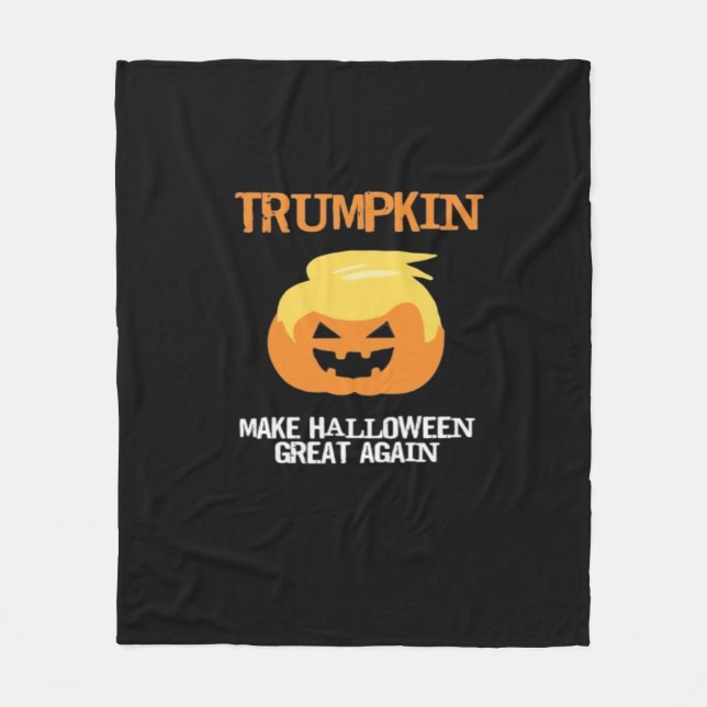 Cobertor De Velo Halloween Trumpkin V3 (Frente)